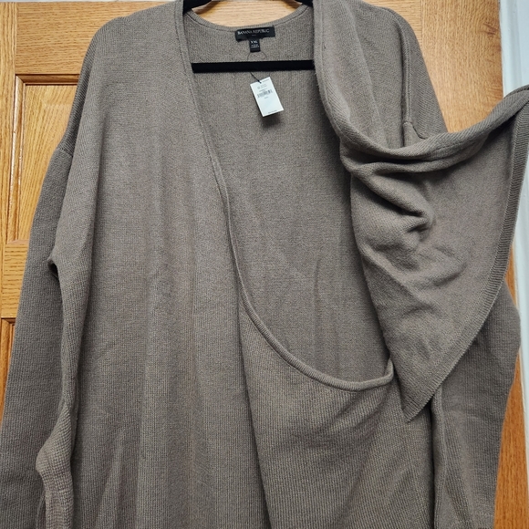 Banana Republic Wrap Midi Sweater Dress in Taupe, NWT, XXL - Picture 3 of 6
